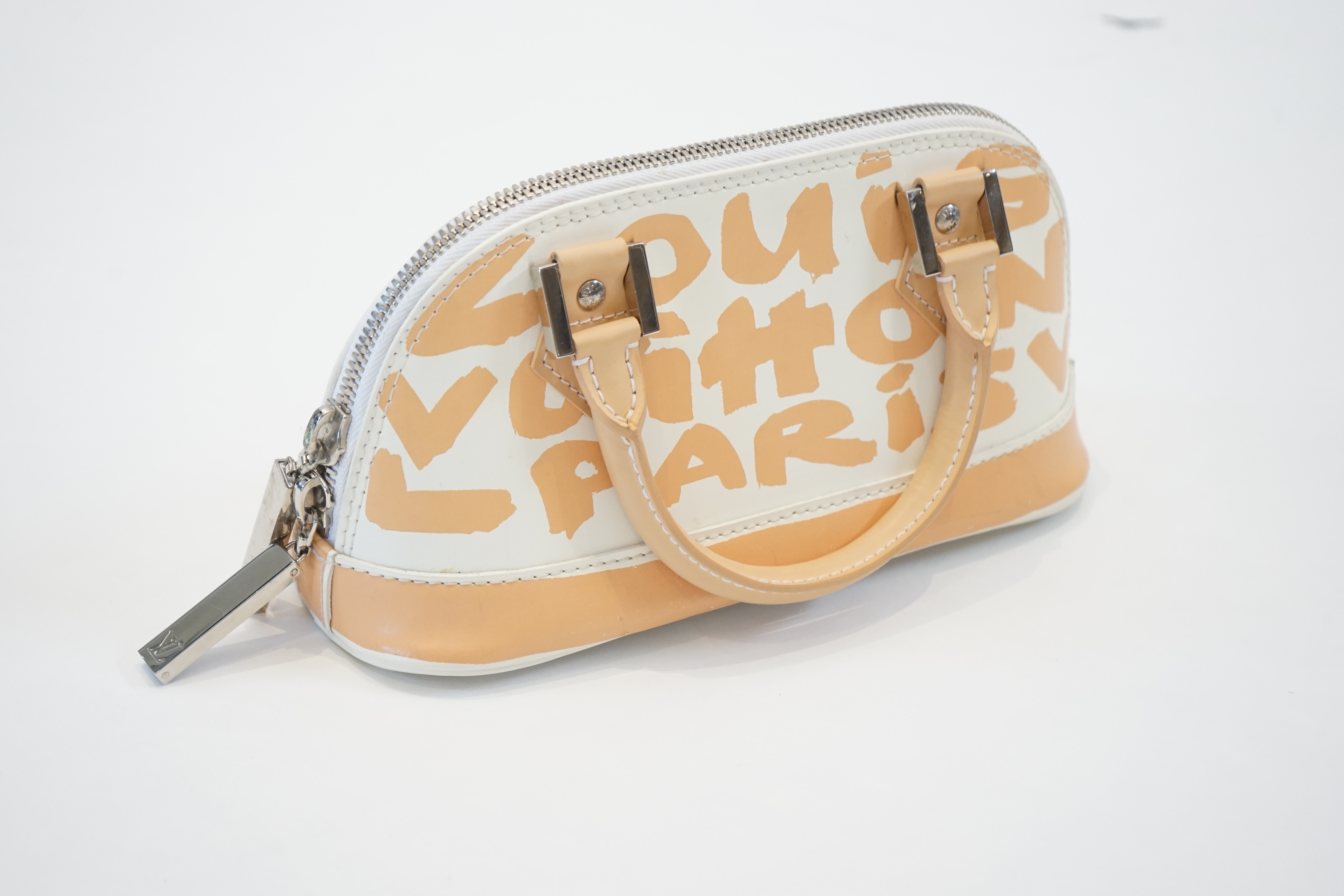 A Louis Vuitton x Stephen Sprouse 2001 GRAFFITI Alma BB Handbag - Neutrals width 25cm, depth 10cm, height 12cm